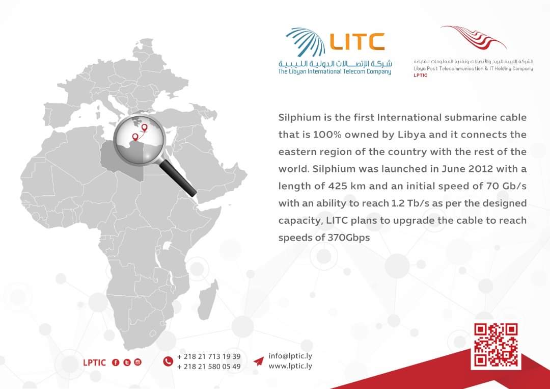 The Libyan International Telecoms Company completes Silphium submarine cable project linking Libya with Greece