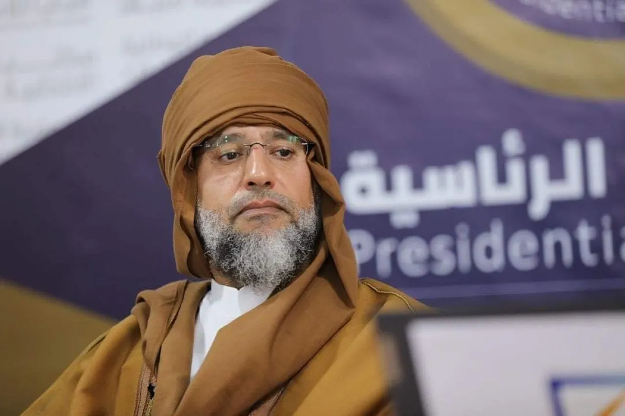 Saif Al-Islam Qaddafi, son of deposed dictator Muamar Qaddafi, registered to stand in Libya's presidential elections planned for 24 December 2021 (Photo: HNEC).