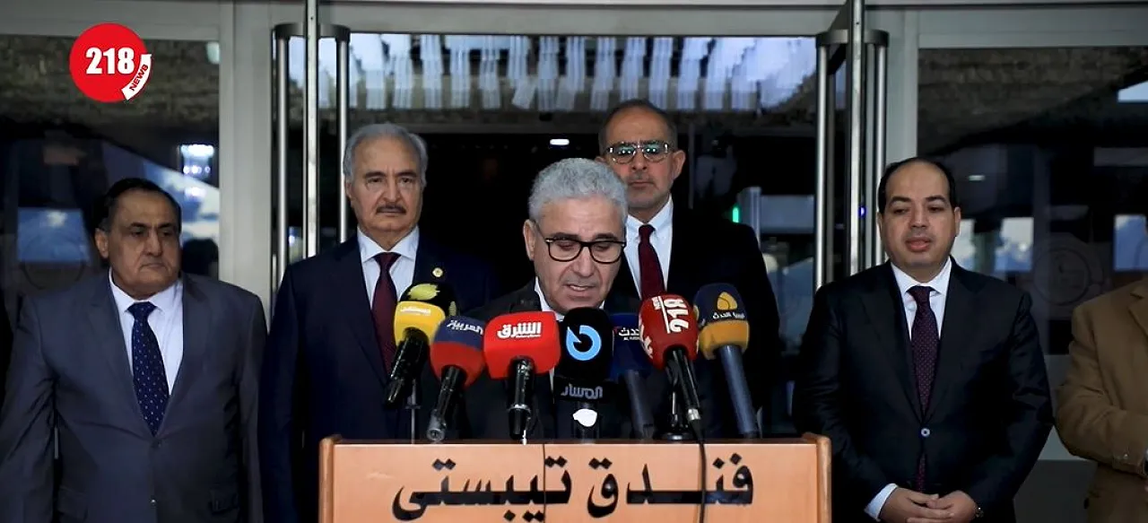 Bashagha was unanimously selected by the HoR as Prime Minister designate today to replace Aldabaiba. Last December he and nine other presidential candidates met Hafter in Benghazi where it was thought a deal was reached to make Bashagha prime minister (Photo: 218TV).