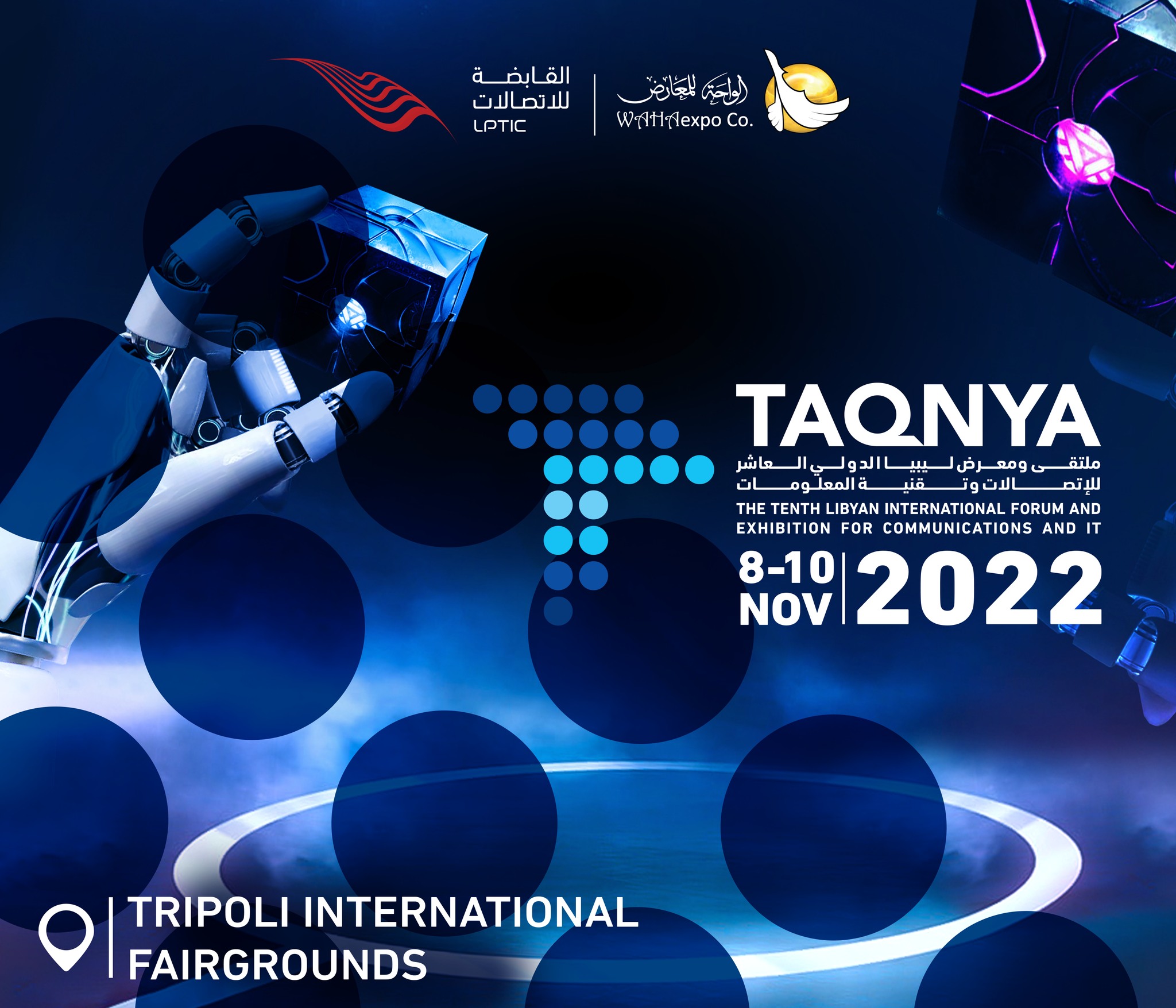 Telecom and Information Technology Expo, Taqnya 2022: 8 to 10 November - Tripoli