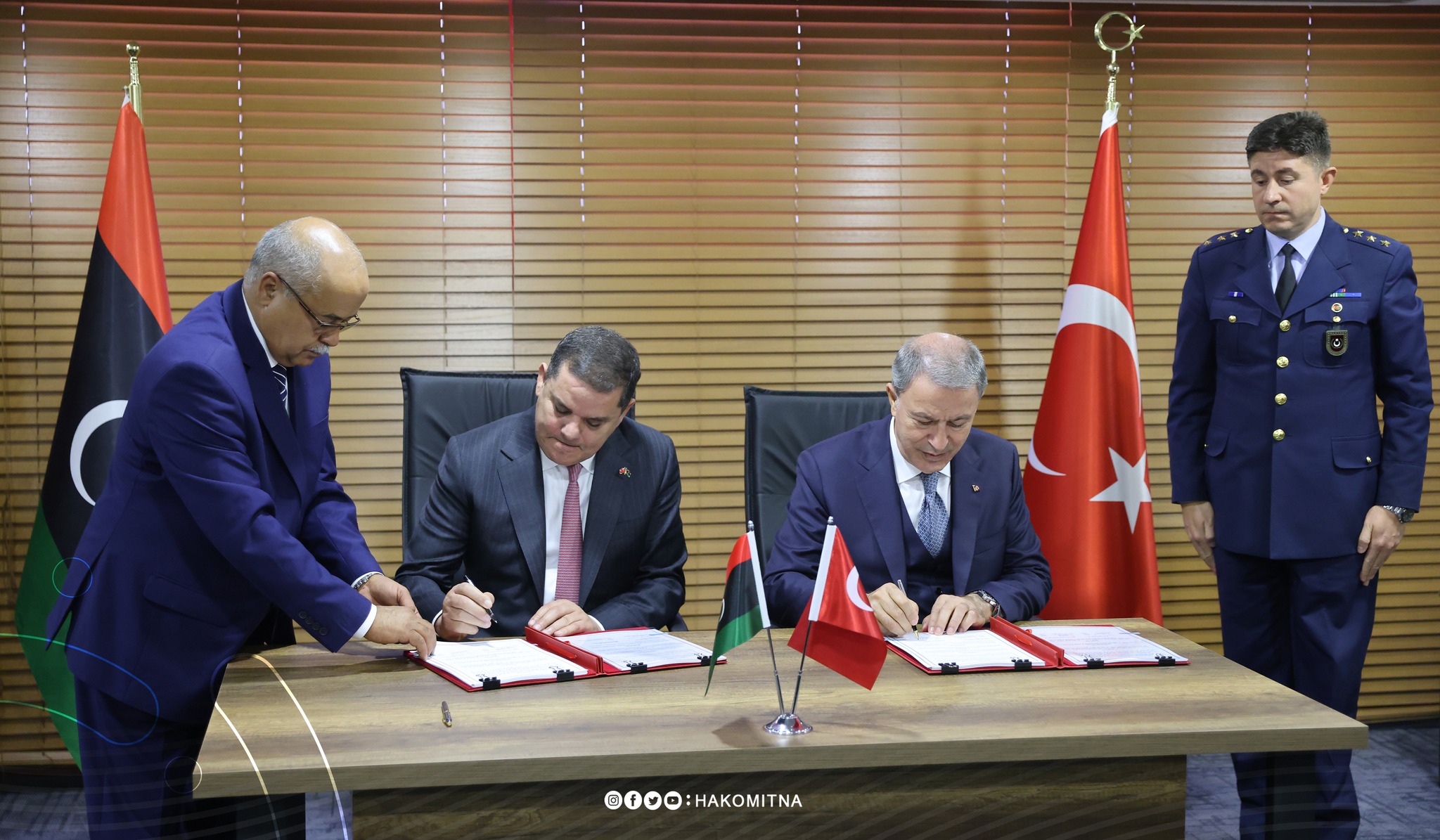Aldabaiba signs two military agreements with Turkey