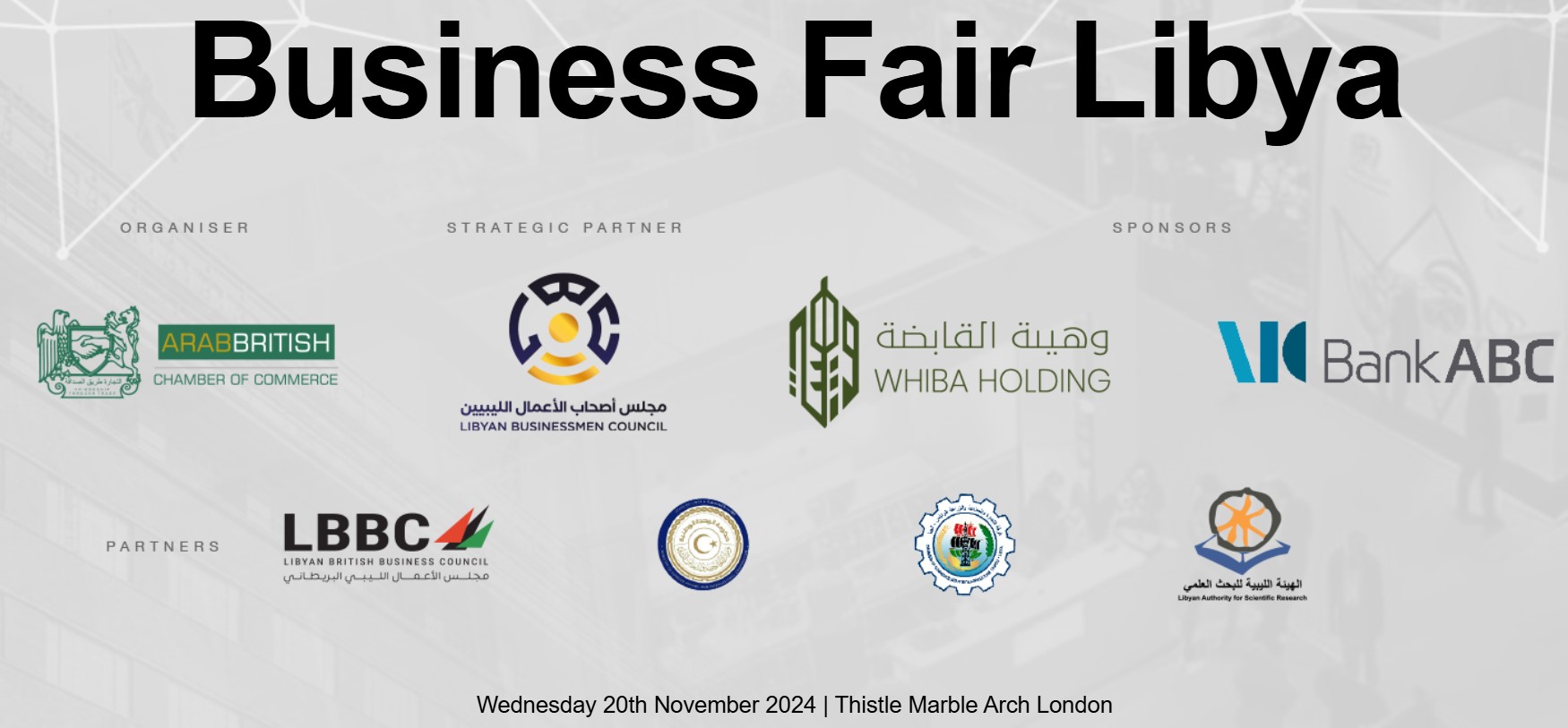 Libyan Business Fair to be held on 20 November in London